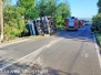 Camion cappotta sulla Teverina