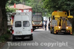 Lo scontro camion-autobus