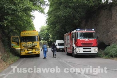 Lo scontro camion-autobus