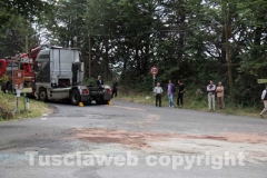 Lo scontro camion-autobus