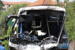 Lo scontro camion-autobus
