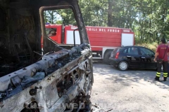 I vigili del fuoco sul posto