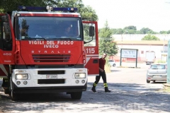 I vigili del fuoco sul posto