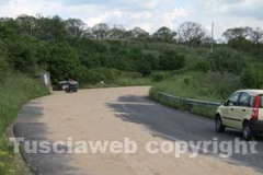 La strada ricoperta di segatura