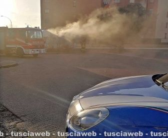 Viterbo - Camper a fuoco