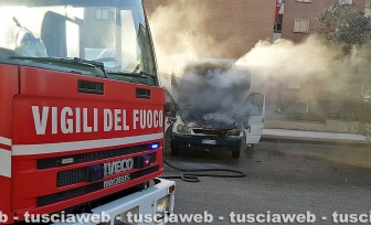Viterbo - Camper a fuoco