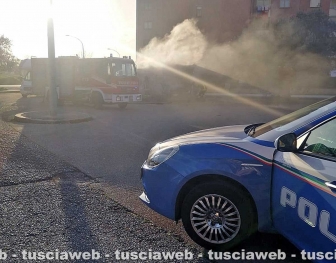Viterbo - Camper a fuoco