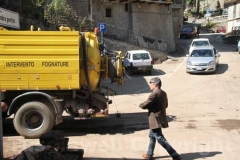 Il presidente della Provincia Marcello Meroi per le strade di Canepina