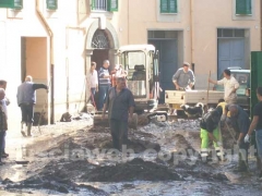Il fango per le strade di Canepina