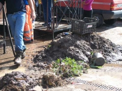 Il fango per le strade di Canepina