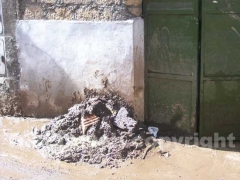 Il fango per le strade di Canepina