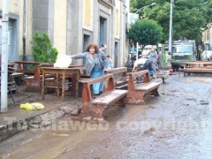 Fango e detriti per le strade di Canepina