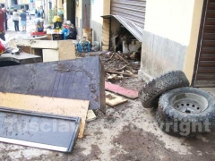 Fango e detriti nei garage di Canepina