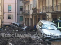 Le auto travolte del fango