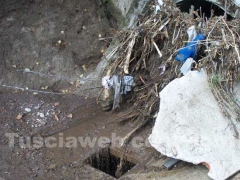 Il punto da dove potrebbe essere partito il fiume di fango