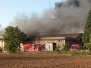 Capannone in fiamme sulla Teverina