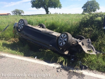 Montefiascone - Cappotta con l'auto, muore 40enne
