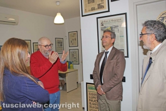 Carlo Pasquali nella redazione di Tusciaweb