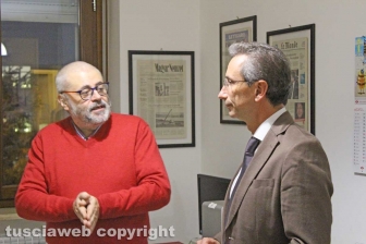 Carlo Pasquali nella redazione di Tusciaweb