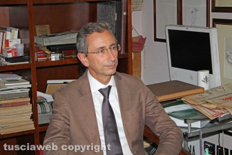 Carlo Pasquali nella redazione di Tusciaweb