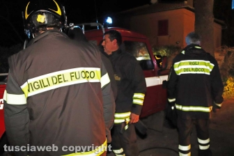 Casa in fiamme in strada Ciavalletta