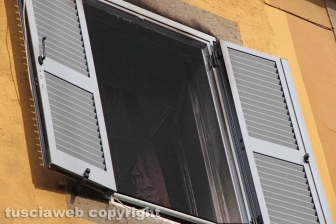 Viterbo - Casa in fiamme in via Lucchi