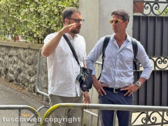 Viterbo - Caso Leonardo Cristiani - Sopralluogo della procura a viale Trieste - I consulenti Damiani Bianchi e Mario Scipioni