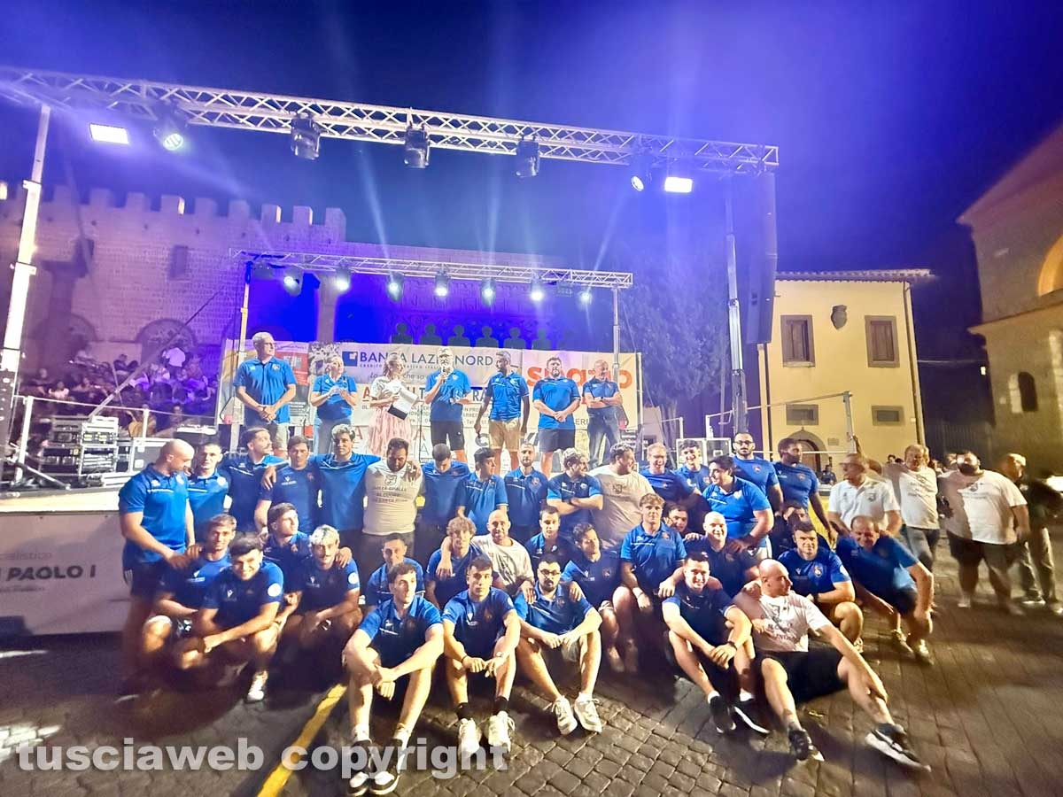 Viterbo - Cena dei facchini a piazza San Lorenzo - Seconda serata - La squadra di rugby Lions Alto Lazio
