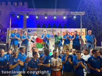 Viterbo - Cena dei facchini a piazza San Lorenzo - Seconda serata - La squadra di rugby Lions Alto Lazio