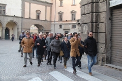 La protesta dei commercianti del centro