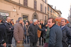 La protesta dei commercianti del centro