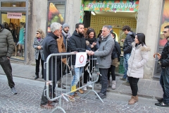 La protesta dei commercianti del centro