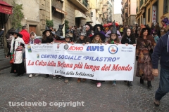 La calza dei record sfila in città