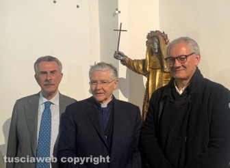 Viterbo - Antonio Di Pietro, il vescovo Francesco Orazio Piazza e il professor Giorgio Capriotti
