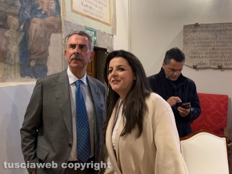 Viterbo - Antonio Di Pietro e la sindaca Chiara Frontini