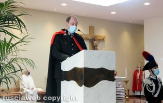 Viterbo - Il capitano Federico Bucalo durante la cerimonia della Virgo Fidelis
