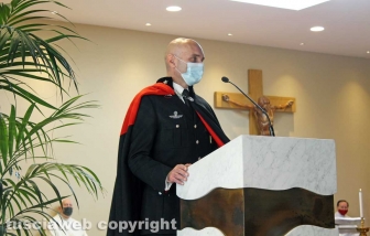 Viterbo - Il colonnello Andrea Antonazzo, comandante provinciale dei carabinieri, alla cerimonia della Virgo Fidelis