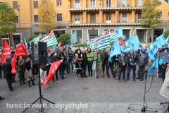 La manifestazione dei sindacati