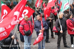 La manifestazione dei sindacati