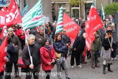 La manifestazione dei sindacati