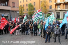 La manifestazione dei sindacati