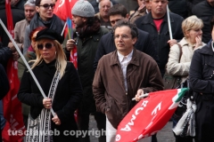 La manifestazione dei sindacati