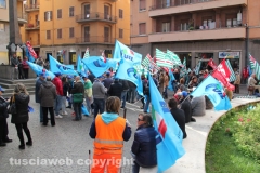 La manifestazione dei sindacati