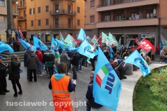La manifestazione dei sindacati