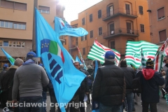 La manifestazione dei sindacati