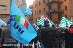 La manifestazione dei sindacati