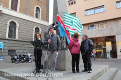 La manifestazione dei sindacati