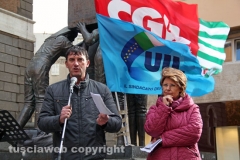 La manifestazione dei sindacati