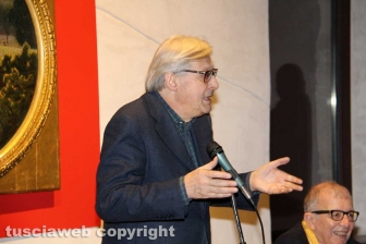 Sutri - Vittorio Sgarbi alla presentazione di Cleopatra di Artemisia Gentileschi