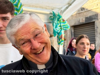 Viterbo - Colazione di Pasqua a Pianoscarano - Il vescovo Orazio Francesco Piazza